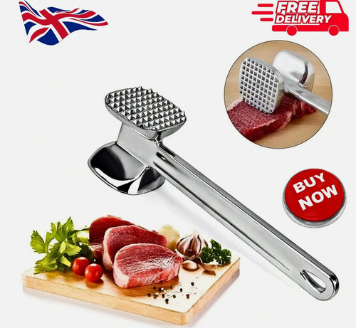 Stainless steel meat mallet - stainless,