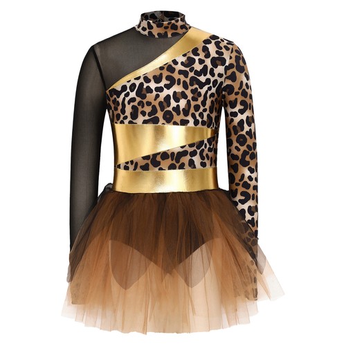 Girls long sleeve leopard - girls,