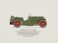 Singer 1.5 litre "Le Mans" (1933) sports car print. George Oliver. Coventry 1967
