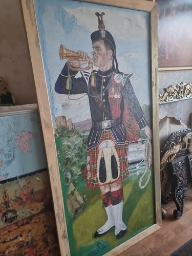 Vintage oil canvas painting - vintage,