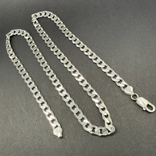 Sterling Silver 925 23’ Men's Heavy Solid Curb Chain Necklace Hallmarked (46g)