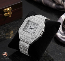 Silver Iced Out Watch  Men’s