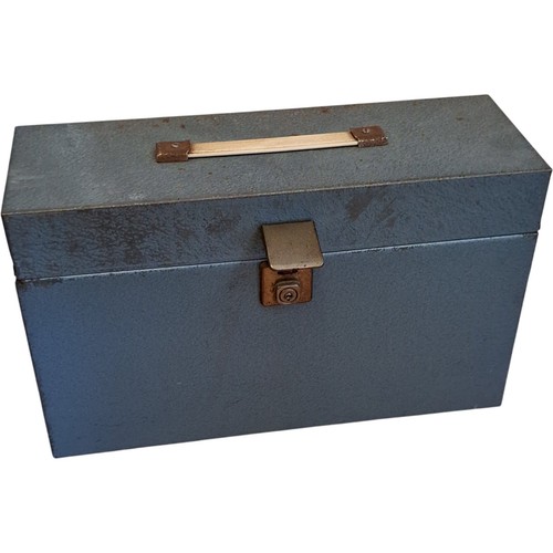Vintage metal storage file box - vintage,