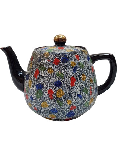 Multicoloured ceramic teapot - multicoloured,