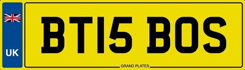 Boss number plate initials - boss,