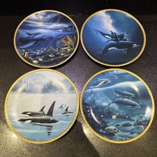 Wyland plates from the Great Mammals of the Sea Plate Ltd. Rare Collection Of 4