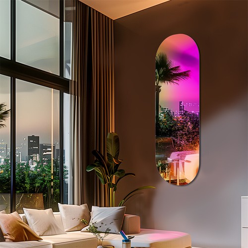 Large oval iridescent wall - oval,