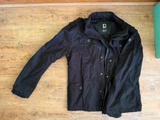 BRANDIT BRITANNIA FIELD JACKET WARM HIKING COAT MENS VINTAGE COTTON PARKA BLACK