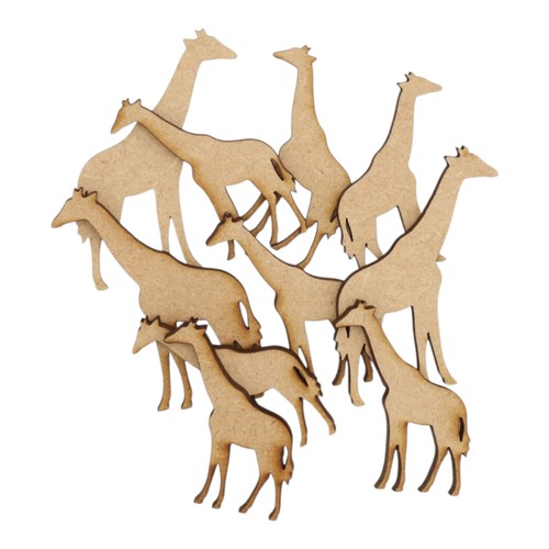 Wooden giraffe mdf craft shape - giraffe,
