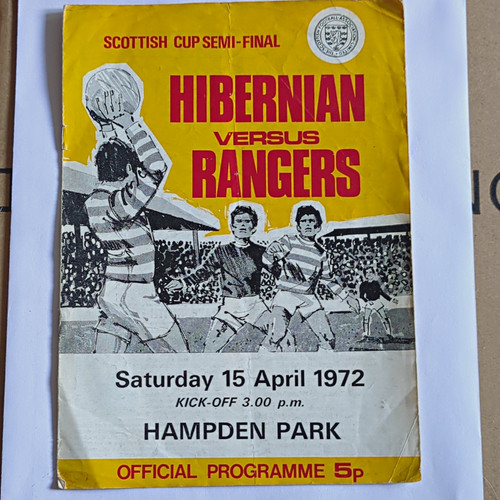 Hibernian rangers programme - rangers,