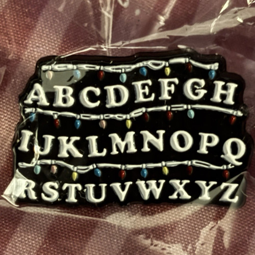 Alphabet enamel pin badge - alphabet, a-z