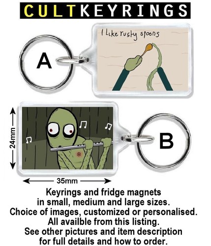 Salad fingers keyring - keyring, fridge