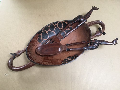 Vintage african wooden - wooden, bowl