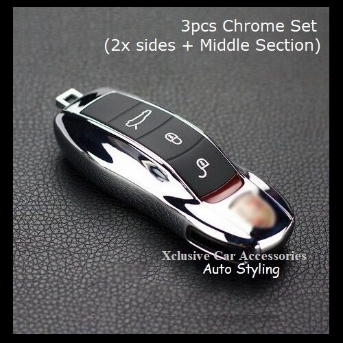 3pcs chrome silver key - key, fob