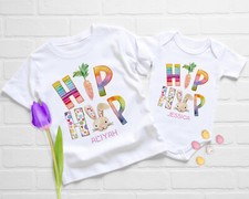 girls easter shirt, Hip Hop bunny easter tshirt for girls, childrens easter gift