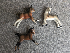 3 x Miniature Porcelain Horse