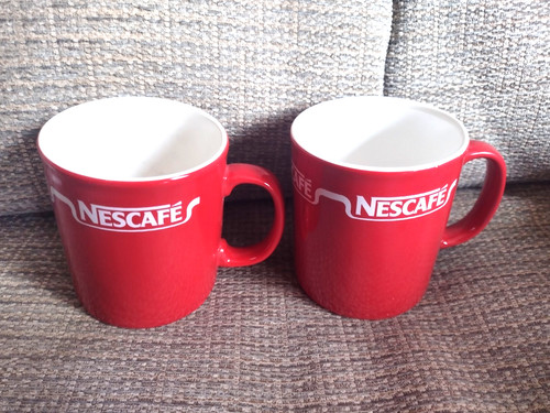 Vintage red nescafe mugs - vintage,