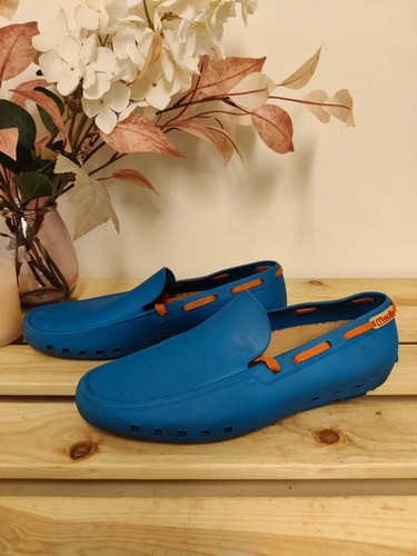 Men mocks blue rubber loafer - blue,