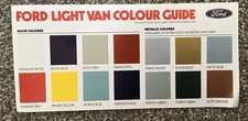 Ford Light Van Colour Guide Brochure Leaflet  1981 - Escort Fiesta- Ref FA125