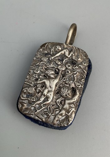 Chatelaine silver tone pin - tone,