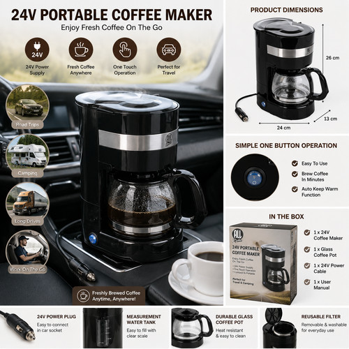 24v portable coffee maker - 24v,