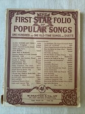 The FIRST STAR FOLIO of POPULAR SONGS 1920s Sheet Music - Antique Song Book