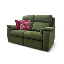 Furniture Village G Plan 'Thornbury' 2 Seater Sofa Plush Vine Green Velvet NEW