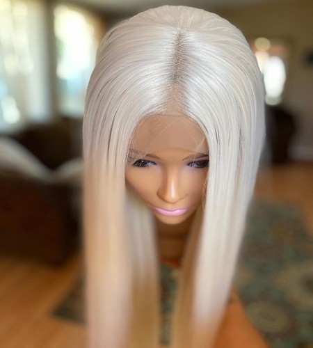 Platinum blonde long straight - long,