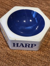 Guinness Harp Keg Lager Advertising Hexagonal Ceramic Ashtray