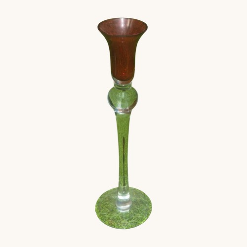 Vintage art glass candle - vintage,