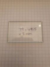 BEVELLED CARRIAGE CLOCK GLASS 79 MM X 49.5 MM X 3 MM - OTHER SIZES AVAILABLE