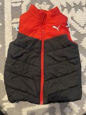 Boys Puma Body Warmer Size 7/8 Red Black