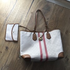 Michael Kors Beige Pink Ladies Women Large Tote Bag 