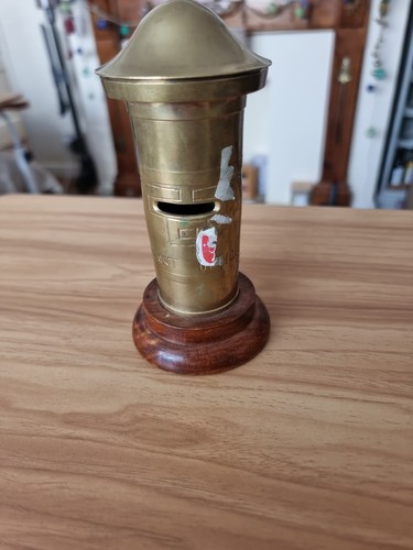 Vintage brass money - brass, box,