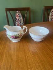 royal vale china sugar bowl and milk jug