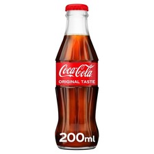 Coca Cola Original 24 x 200ml Small Glass Bottles Sparkling Soft Drink