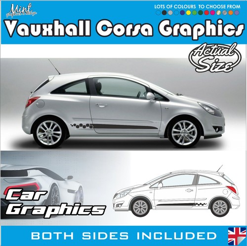 Vauxhall corsa side stripes - vauxhall,