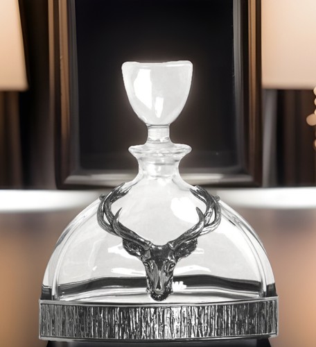 Majestic stag pewter decanter - majestic,