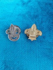2 Vintage Scout Badges Metal