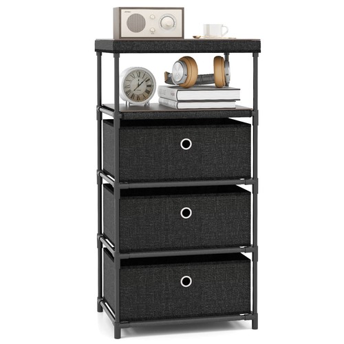 Drawer dresser with shelf - dresser,