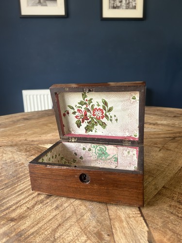 Antique rosewood trinket - rosewood,