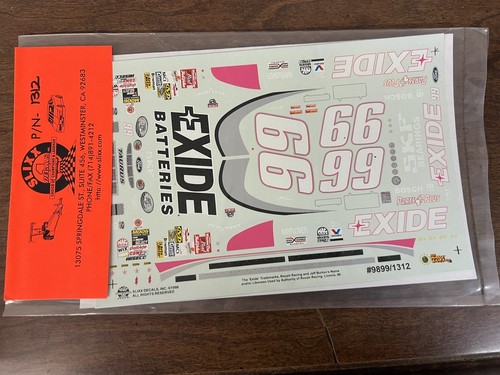 Slixx 1312 nascar decal 99 - nascar,