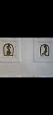 2x Door Sign Brass Bathroom WC Guest Toilet Information Sign Guest Toilet