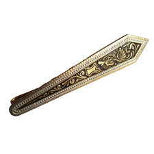 Damascene Tie Clasp Clip Pin