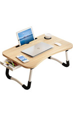 Lap Desk,Portable Laptop Desk Foldable Bed Table with Phone Stand and Cup Holder