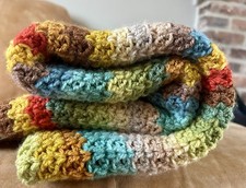 Attic24 Hand Crafted Canalboat Single Bed Sized Crochet Blanket 