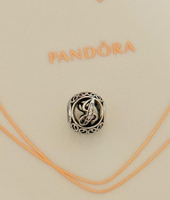 New 100% Genuine Pandora Sterling Silver Vintage Letter J Initial Charm 791854CZ