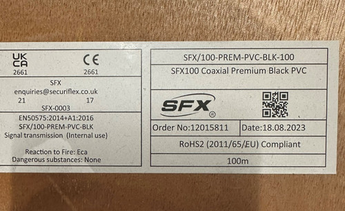 Sfx100 coaxial cable premium - sfx100,