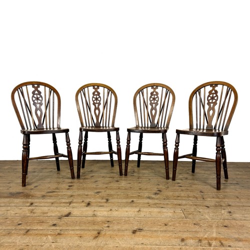 Antique set four wheelback - set, of