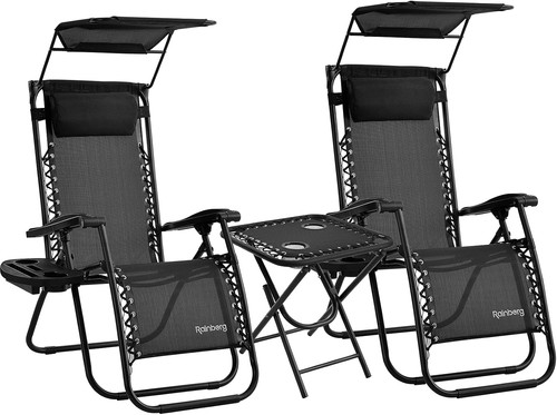 Zero gravity chair with - gravity, canopy